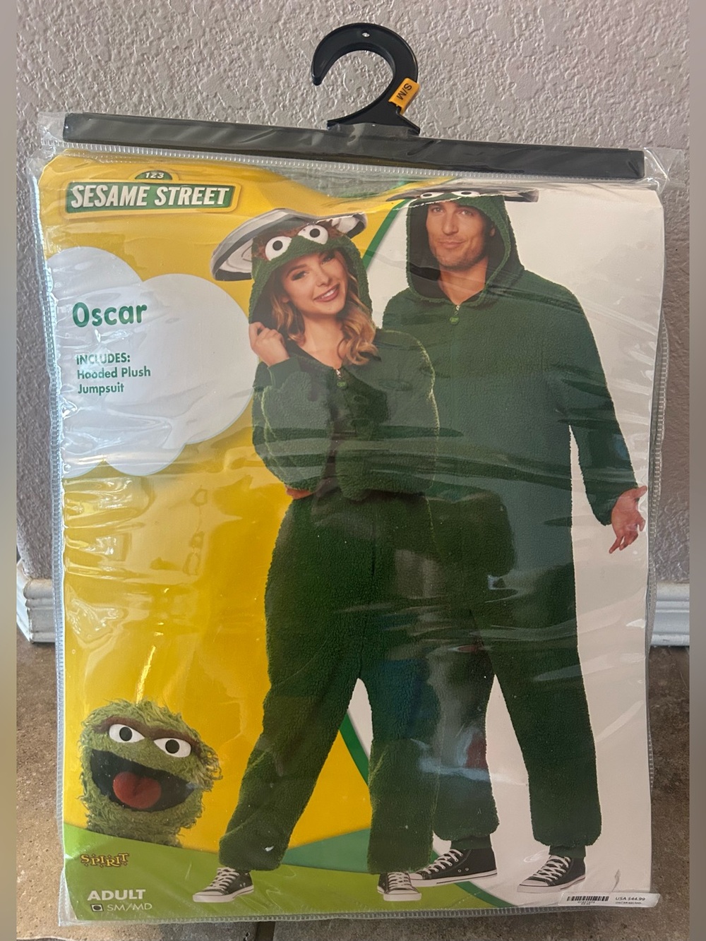 Adult Spirit Halloween Oscar the Grouch costume size S/M